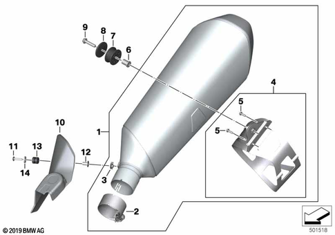 Exhaust System Parts with Mounts for 2024 BMW-Motorrad R 1250 RS #0