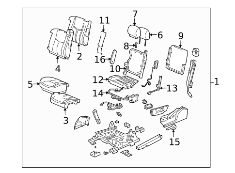 Front Seat Components for 2007 Chevrolet Silverado 1500 Classic #10
