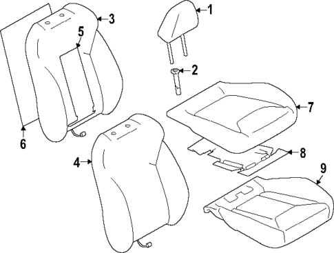 Passenger Seat Components for 2025 Subaru Impreza #1