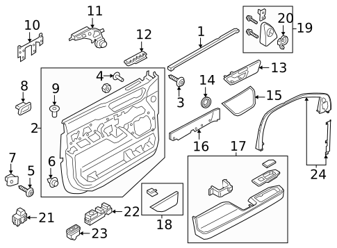 Interior Trim - Front Door for 2018 Lincoln Navigator #0