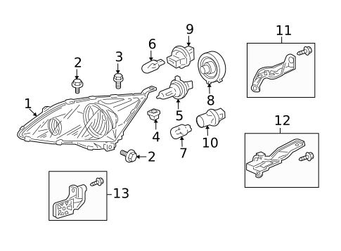 Bulbs - Chassis for 2007 Honda CR-V #0