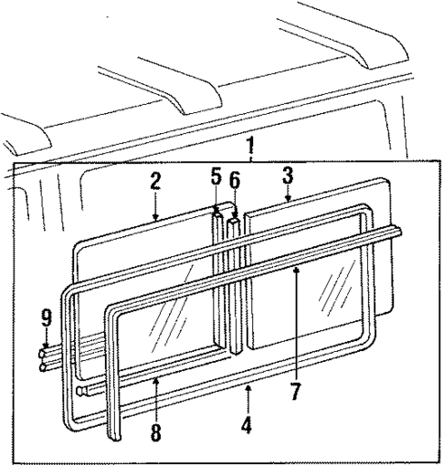 Glass & Hardware - Body Side for 1991 Volkswagen Vanagon #0
