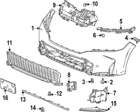 Bumper & Components - Front for 2025 Honda Civic #2