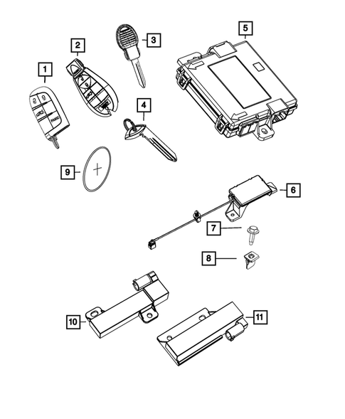 Keys, Modules and Engine Controllers for 2013 Dodge Dart #0