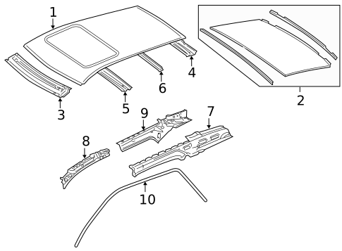 Roof & Components for 2010 Mercedes-Benz ML 63 AMG® #0