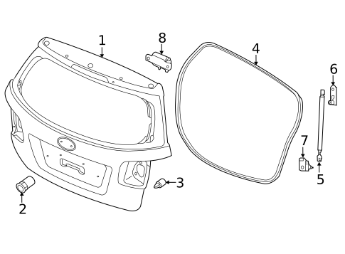 Liftgate for 2012 Kia Sorento #1