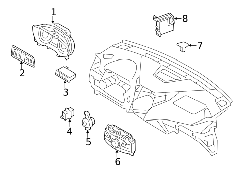 Headlamp Components for 2012 Hyundai Azera #1