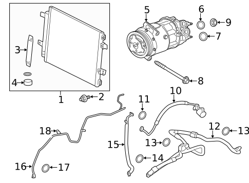 Condenser, Compressor & Lines for 2020 Jaguar F-Type #0