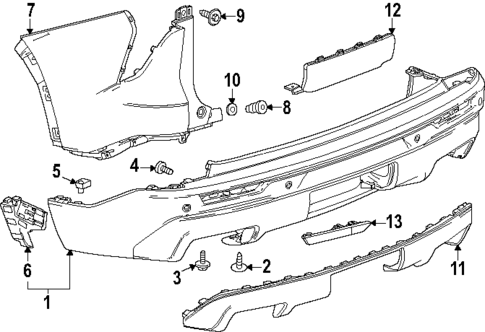 Bumper & Components - Rear for 2021 Chevrolet Malibu #5