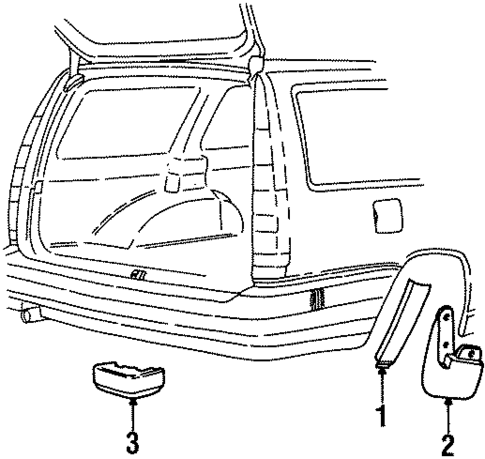 Exterior Trim - Quarter Panel for 1995 Volvo 850 #0