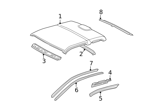 Roof & Components for 2004 Toyota Tacoma #1