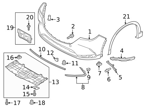 Bumper & Components - Front for 2018 Mazda CX-9 #0