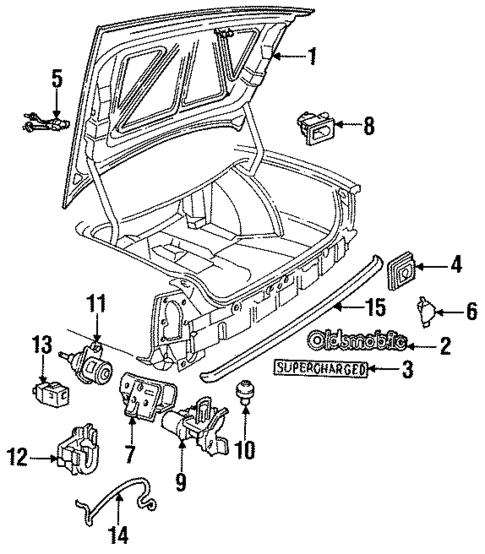 Trunk for 1996 Oldsmobile 98 #0