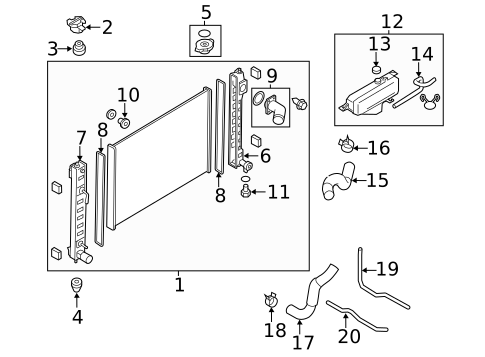 Radiator & Components for 2015 INFINITI Q70 #0
