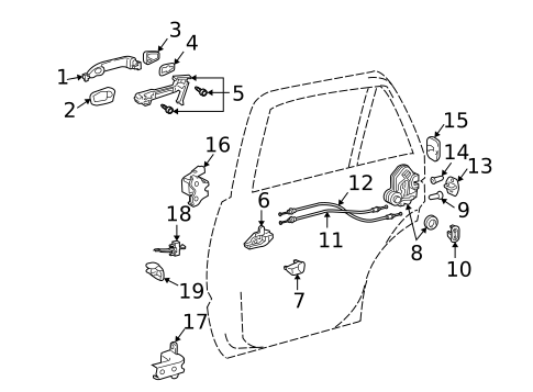 Lock & Hardware for 2006 Lexus GX470 #1