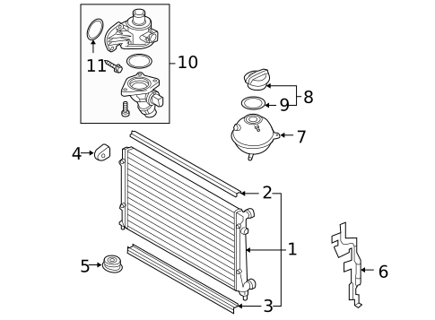Radiator & Components for 2006 Volkswagen Jetta #0