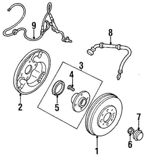 Rear Brakes for 1996 Mazda Protege #0