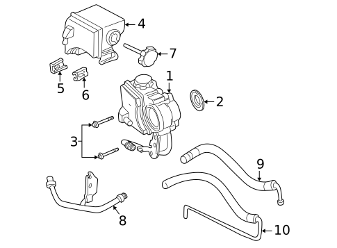 Pump & Hoses for 2001 Oldsmobile Alero #0