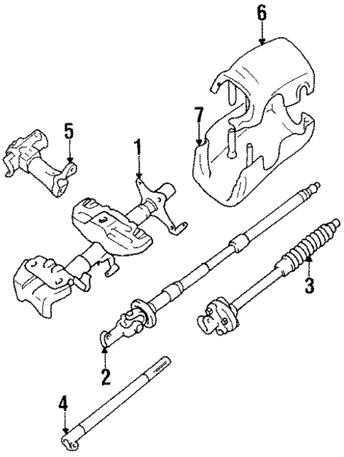 Steering Column Components for 1990 Toyota Pickup #1