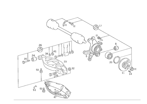 Rear Axle Mount for 1989 Mercedes-Benz 190 E #0