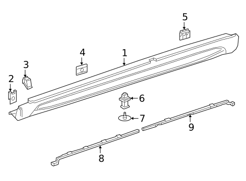 Exterior Trim - Pillars for 2015 Mercedes-Benz GLA45 AMG #1