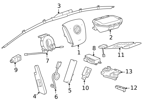 Air Bag Components for 2016 Buick Regal #0