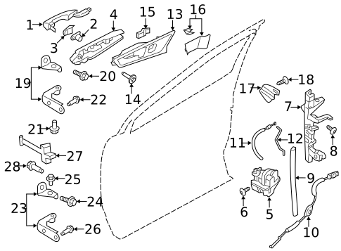 Front Door for 2017 Ford Edge #1