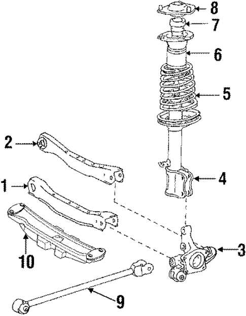Rear Suspension for 1988 Toyota Camry #1