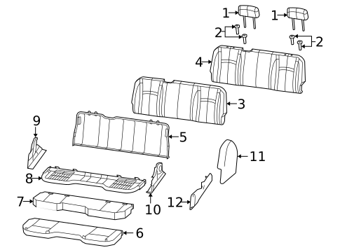 Rear Seat Components for 2013 Ram 1500 #2