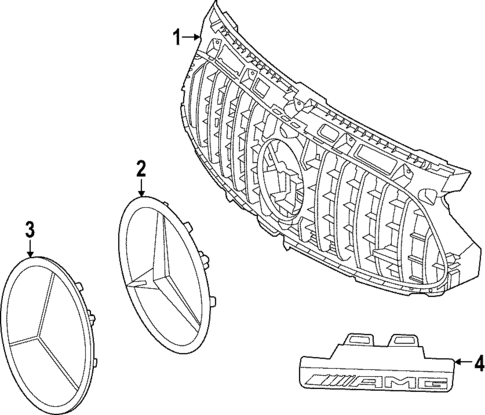 Grille & Components for 2023 Mercedes-Benz GLA 45 AMG® #0