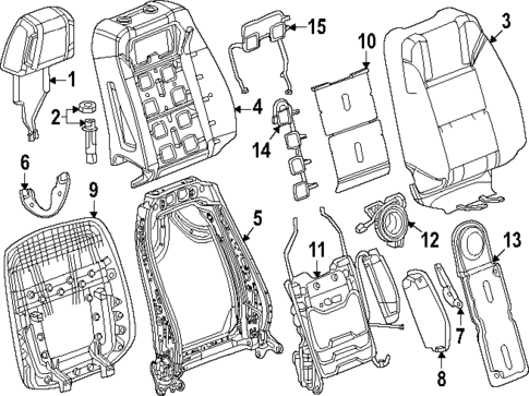 Passenger Seat Components for 2024 GMC Yukon #13