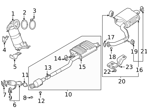 Exhaust Components for 2023 Hyundai Santa Fe #0