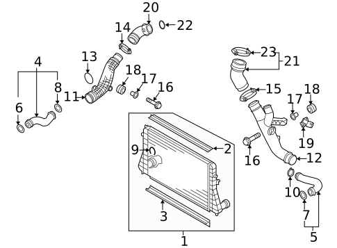 Intercooler for 2009 Volkswagen Rabbit #0