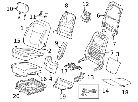 Front Seat Components for 2010 Jaguar XF #0