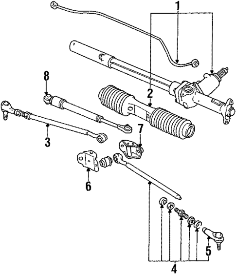 Steering Gear & Linkage for 1994 Audi V8 Quattro #0