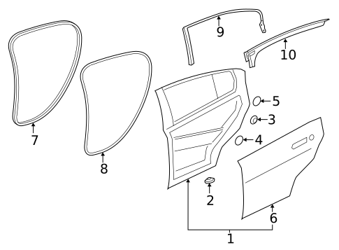 Door & Components for 2020 Jaguar F-Pace #5