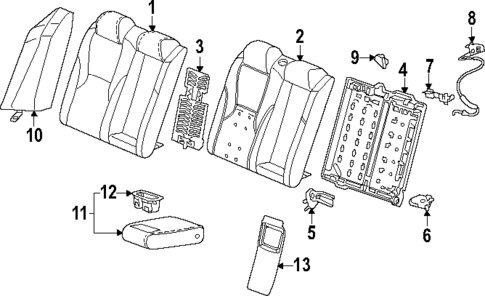 Rear Seat Components for 2023 Honda Accord #1