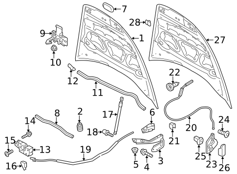 Hood & Components for 2014 Porsche Cayenne #0