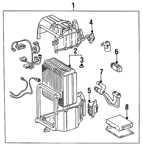 Condenser, Compressor & Lines for 1990 Toyota Celica #2