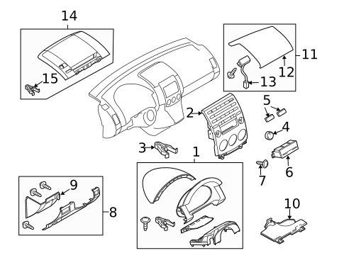 Instrument Panel Components for 2007 Mazda 5 #0