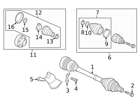 Drive Axles for 2018 Audi A6 Quattro #3