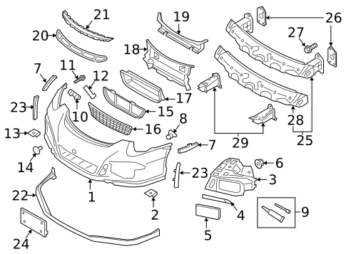 Bumper & Components - Front for 2017 Porsche 718 Boxster #5