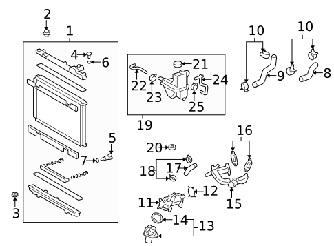 Radiator & Components for 2011 Lexus IS F #0