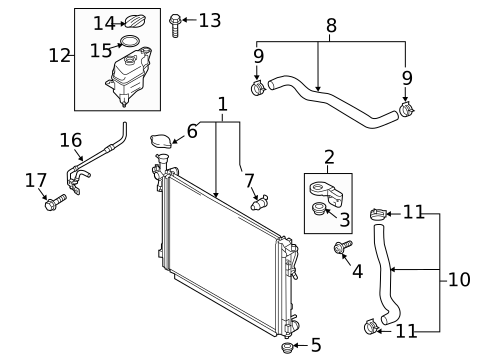 Radiator & Components for 2015 Kia Sedona #0