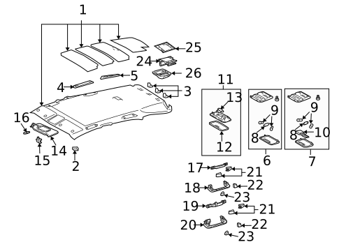 Interior Trim - Roof for 2004 Lexus RX330 #0