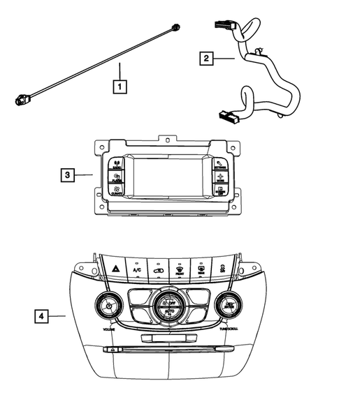 Radio, Antenna, Speakers, DVD, and Video systems for 2015 Dodge Journey #2