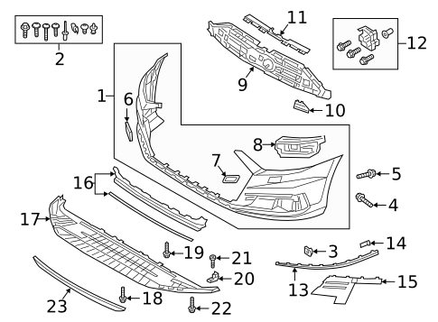 Bumper & Components - Front for 2020 Audi A8 Quattro #0