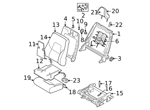 Front Seat Components for 2003 Volvo S60 #1