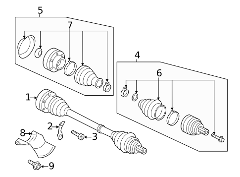 Drive Axles for 2017 Audi S5 #3