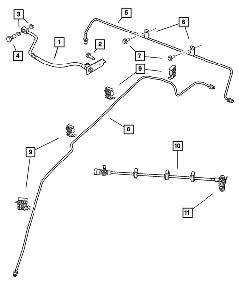 Hydraulic Control Unit, Brake Tubes and Hoses for 2009 Dodge Viper #1